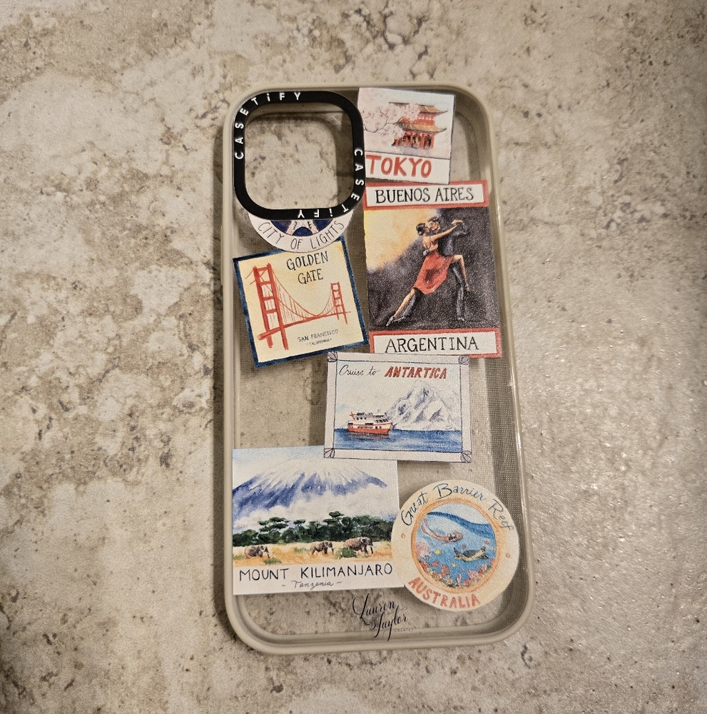 Casetify Postal Stamps Impact Case (iPhone 12 / 12 Pro)